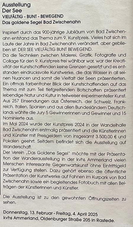 Goldenes Segel Pressespiegel 
