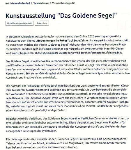 Goldenes Segel Pressespiegel 