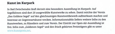 Goldenes Segel Pressespiegel 